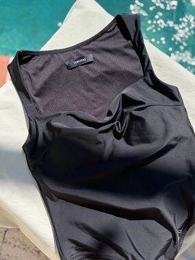 Dokotoo Black One Piece Swimsuit Tummy Control Slimming Bathing Suit Medium